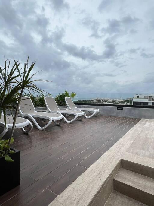 Big, Modern And Beautiful Beach Apartament 1Br Ocean View Playa del Carmen Kültér fotó